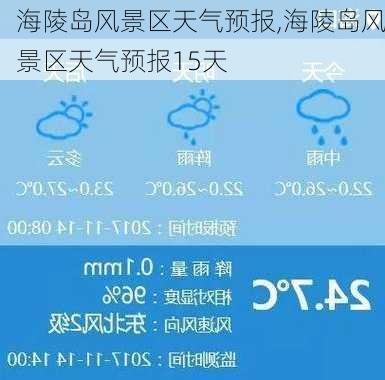 海陵岛风景区天气预报,海陵岛风景区天气预报15天
